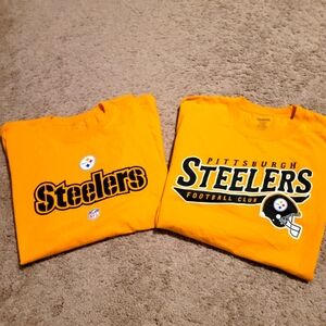 Lot of 2 Men's Reebok Pittsburgh Steelers  Short Sleeve Shirts - XL